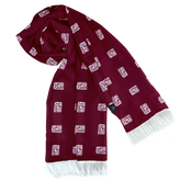 MAROON DIAMOND SILK MEN SCARF